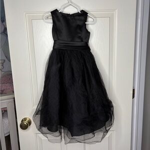 DAVID'S BRIDAL - Size 2T - Satin Flower Girl Dress with Tulle Skirt